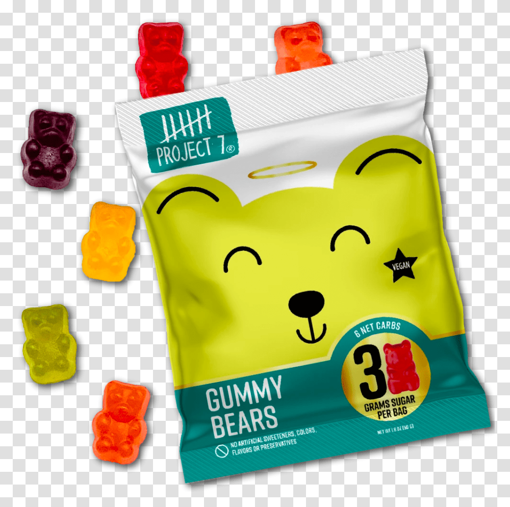 Project 7 Packet, Food, Diaper, Sweets, Confectionery Transparent Png