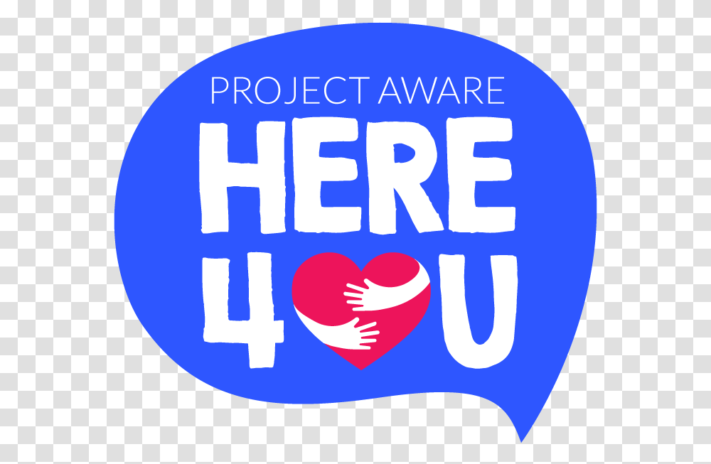 Project Aware Here4u Big, Text, Label, Logo, Symbol Transparent Png