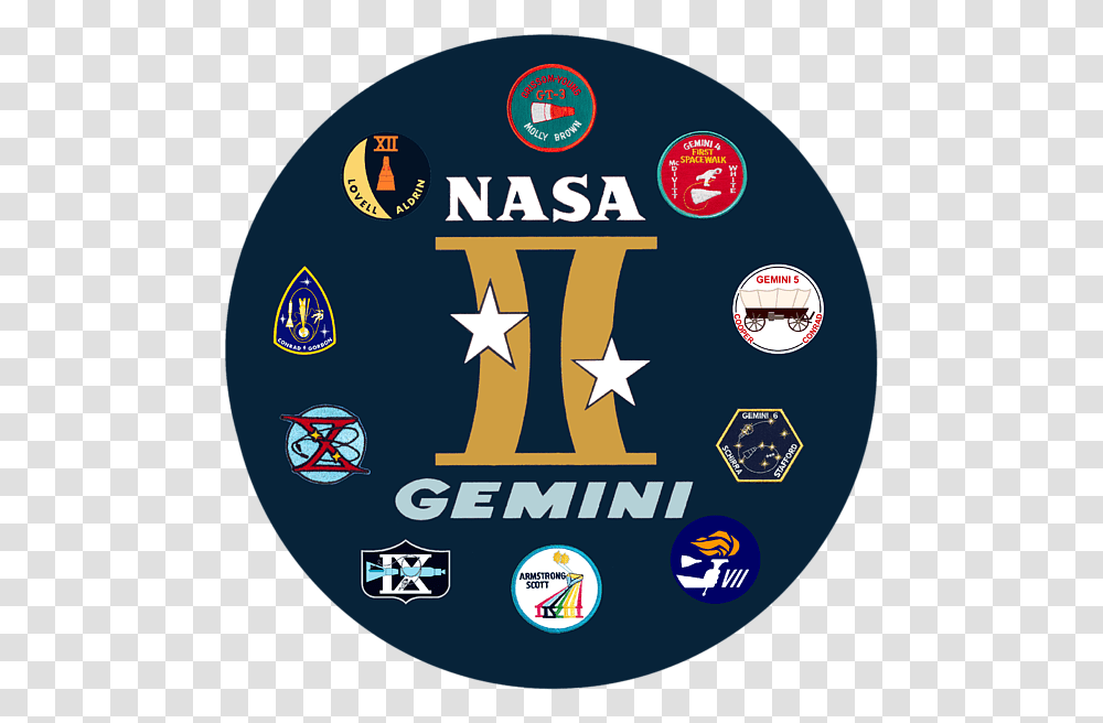 Project Gemini Composite Logo Round Beach Towel Nasa Gemini Program Logo, Symbol, Trademark, Disk, Dvd Transparent Png