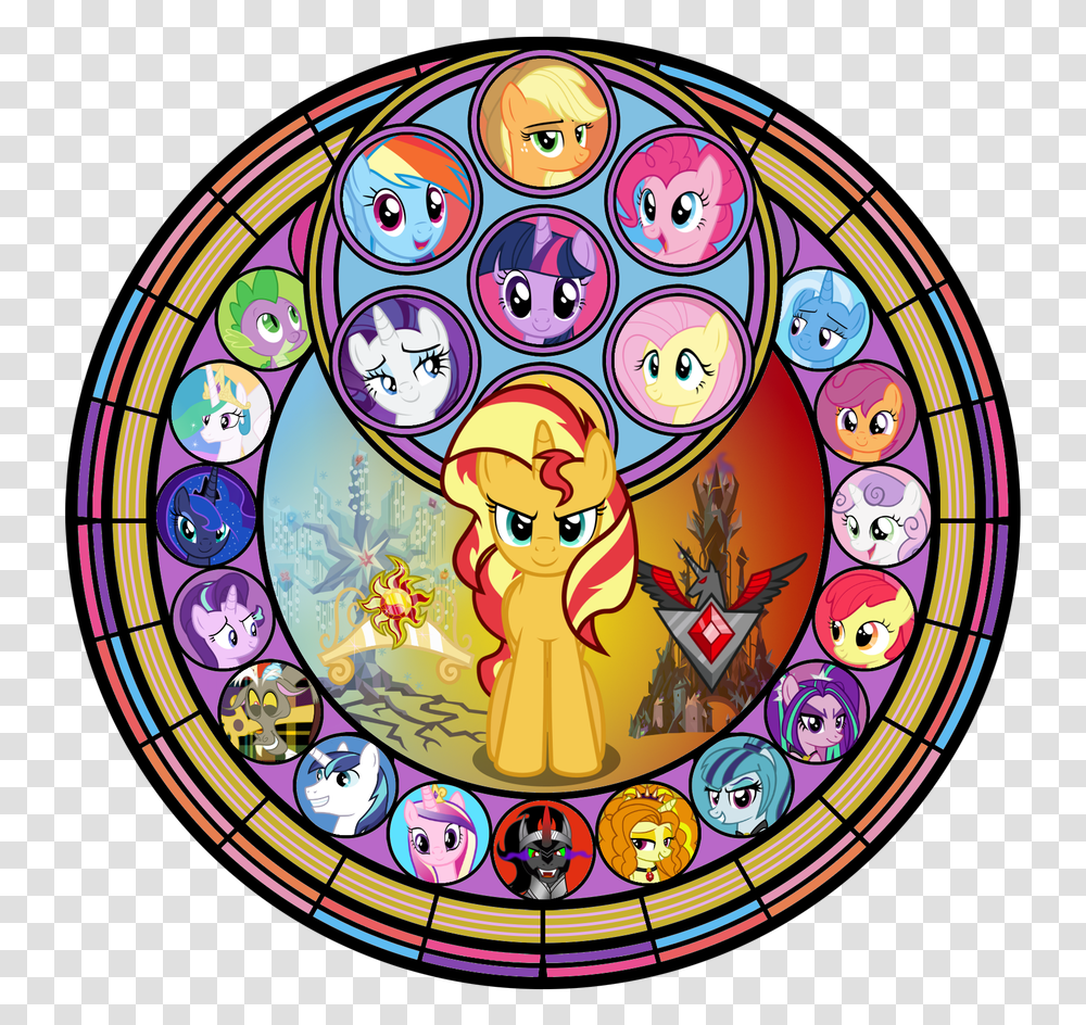 Project Sunrise By Flaminkitsune Beauty And The Beast Stained Glass Window Transparent Png