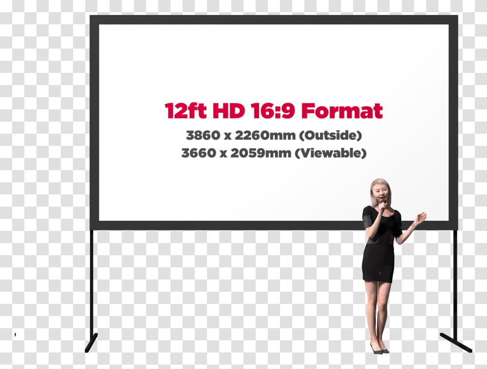 Projection Screen Hire Projection Screens, Person, Female Transparent Png