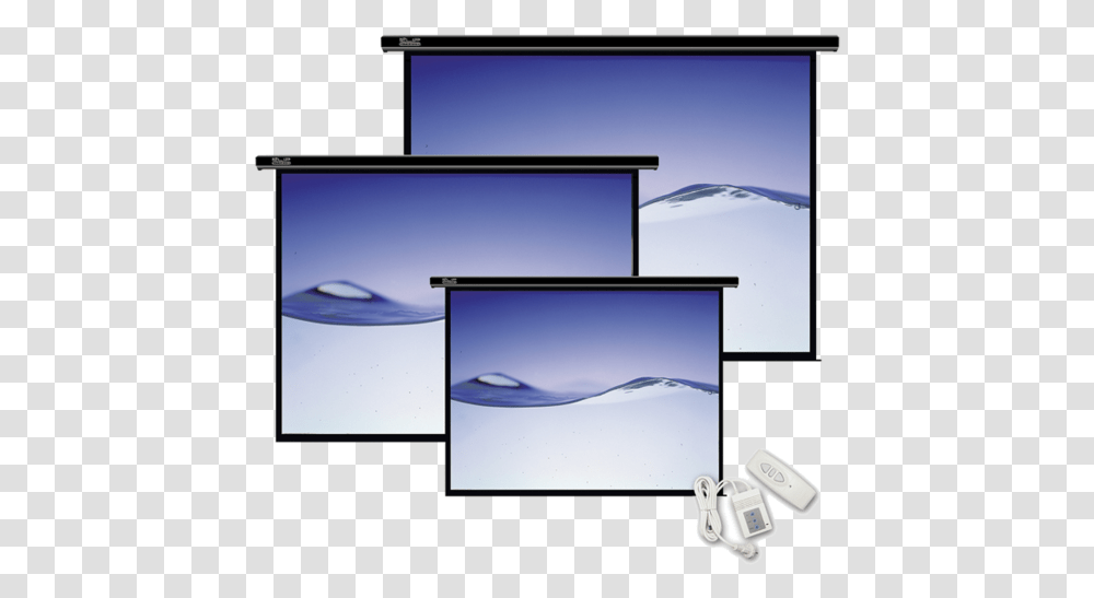 Projector Screens Sightampsound Ireland Electric Screen, Monitor, Electronics, Display, LCD Screen Transparent Png