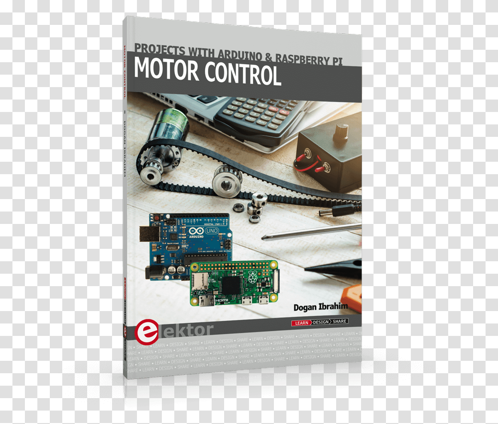 Projects With Arduino Amp Raspberry Pi Zero W By Dogan Servo Motor Control Book, Electronics, Wheel, Machine, Skateboard Transparent Png