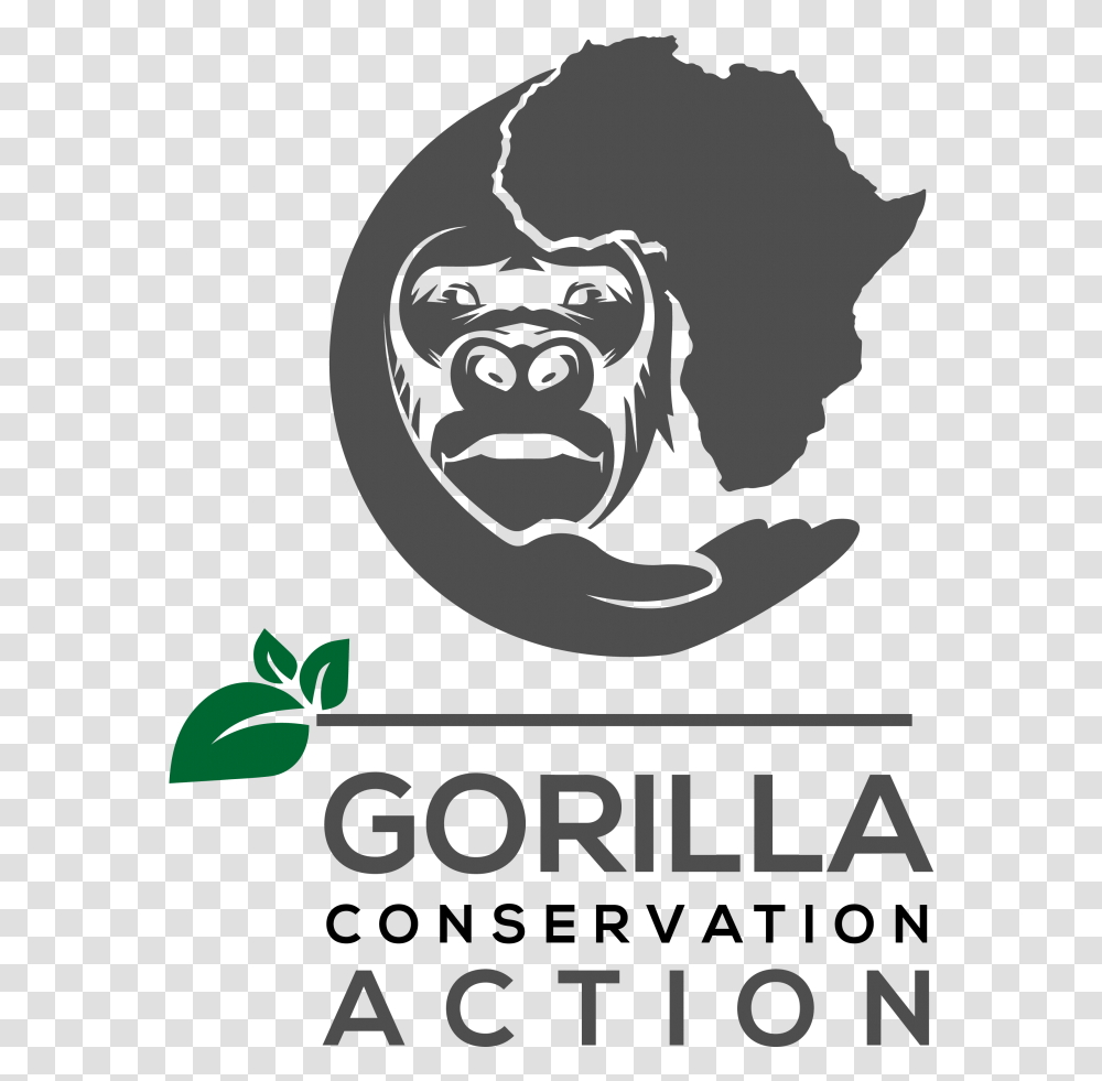 Projet Gorille Fernan Africa Silhouette, Poster, Advertisement, Stencil, Head Transparent Png