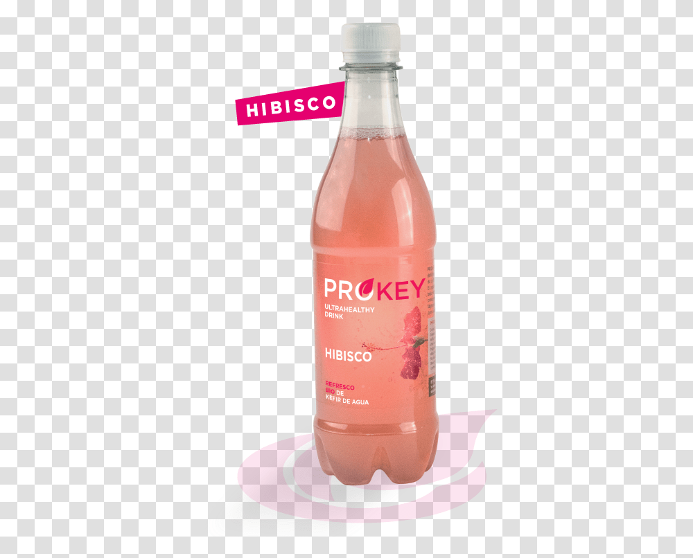 Prokey Hibiscus Kombucha, Soda, Beverage, Drink, Bottle Transparent Png