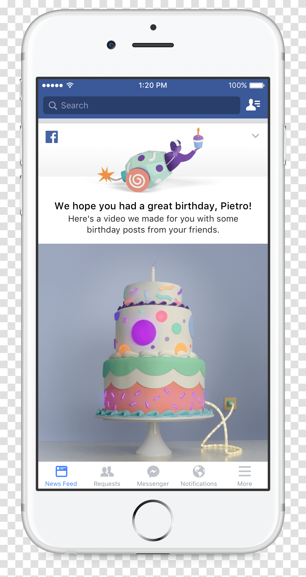 Promo Create Facebook Birthday Video, Mobile Phone, Electronics, Cell Phone, Cake Transparent Png