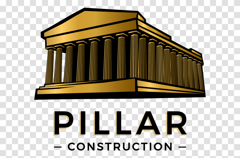 Proof 1 Pillar Construction Logo Graphic Design, Architecture, Building, Temple, Worship Transparent Png