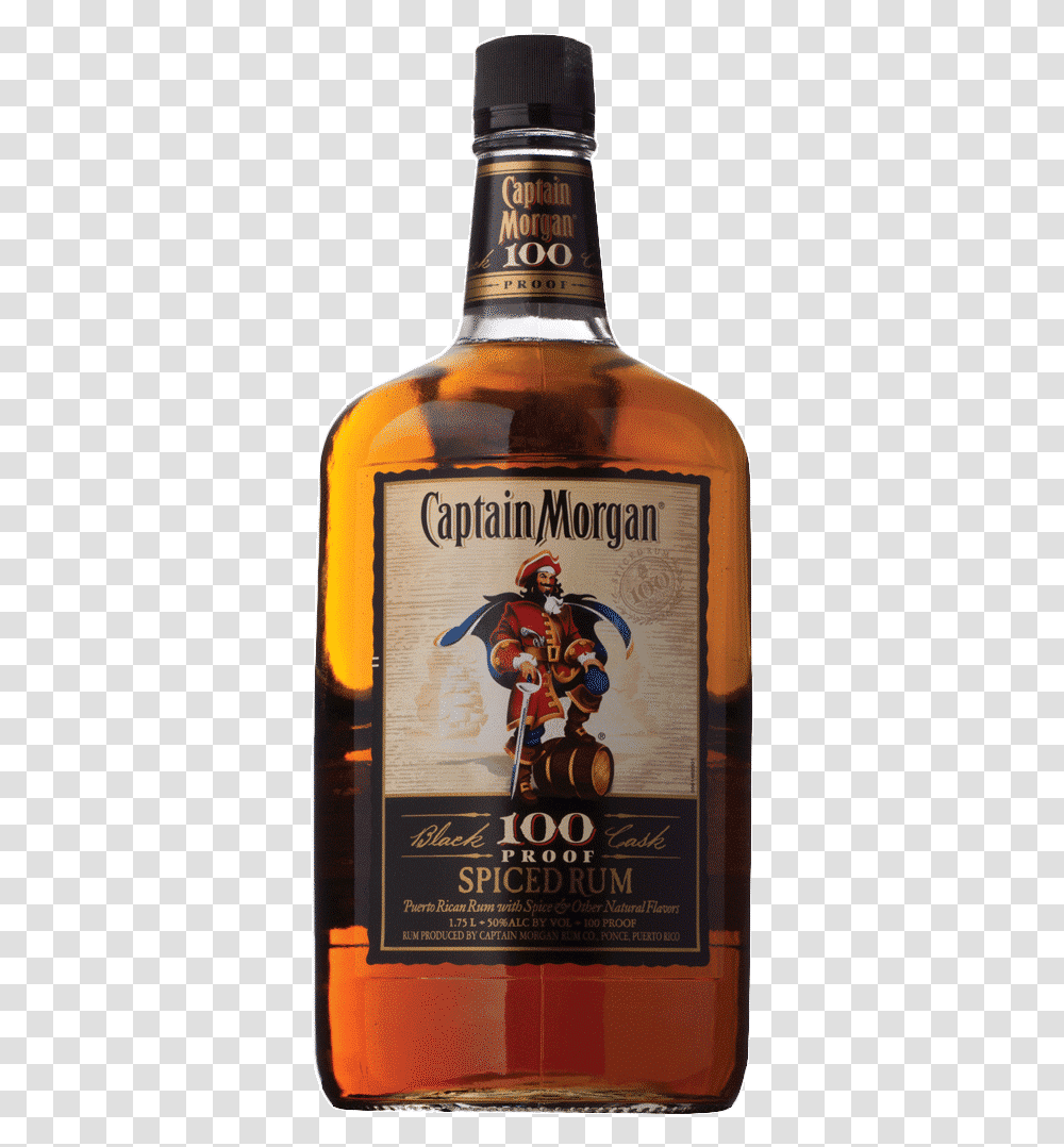 Proof Captain Morgan Spiced Rum, Liquor, Alcohol, Beverage, Drink Transparent Png
