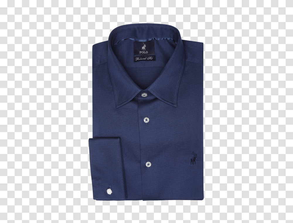 Proper Cloth Navy Cotton Melange Oxford, Apparel, Shirt, Dress Shirt Transparent Png