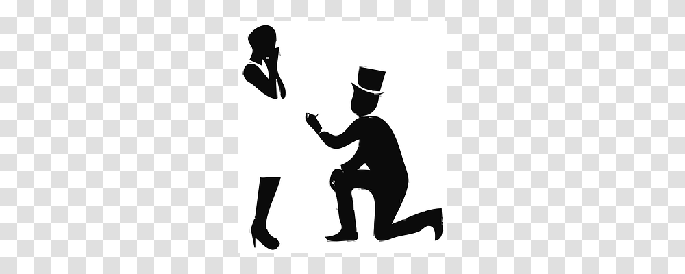 Proposing Person, Human, Kneeling, Silhouette Transparent Png