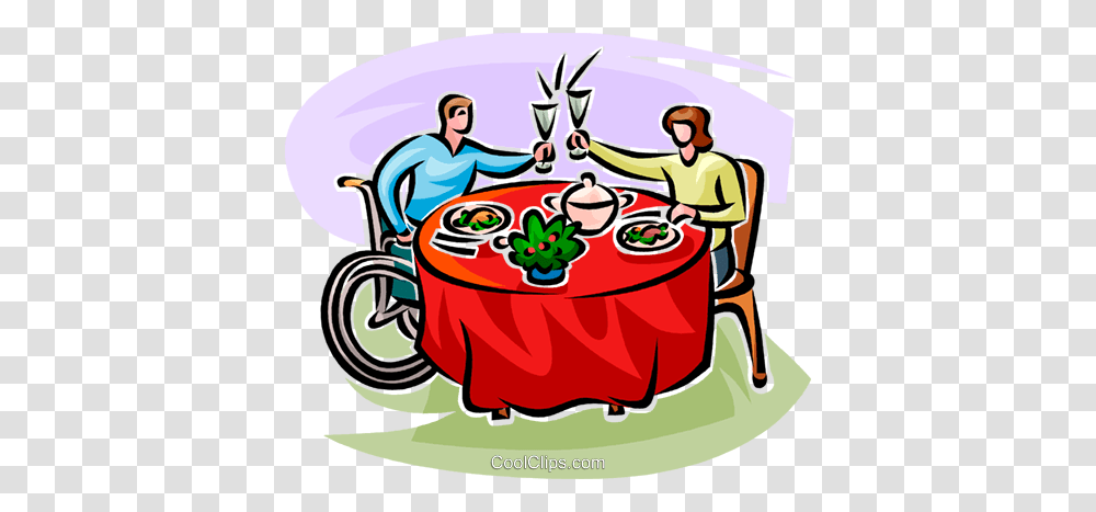 Proposing A Toast Over Dinner Royalty Free Vector Clip Art, Person, Washing, Crowd Transparent Png
