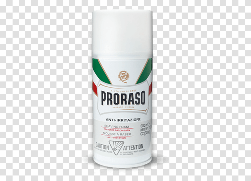 Proraso Shaving Foam Sensitive Sunscreen, Tin, Can, Cosmetics, Beverage Transparent Png