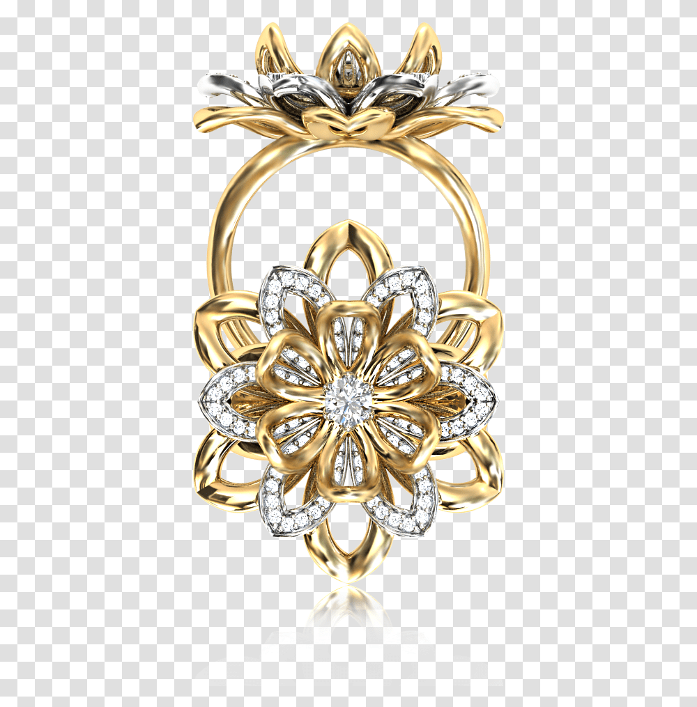 Protea Dress Ring Two Tone Brooch, Gold, Jewelry, Accessories, Accessory Transparent Png