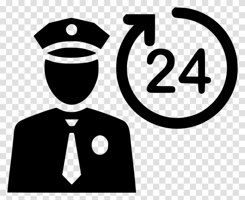Protect Cop Offer Pole Security Guard Icon, Number, Stencil Transparent Png
