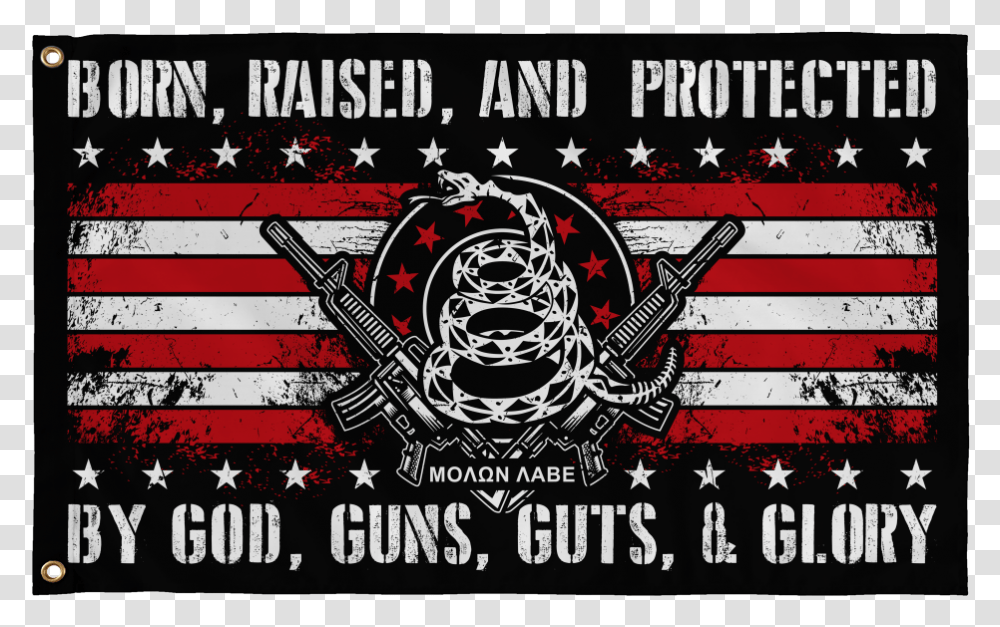Protected By God Guns Guts Amp GloryClass Label, Poster, Advertisement Transparent Png