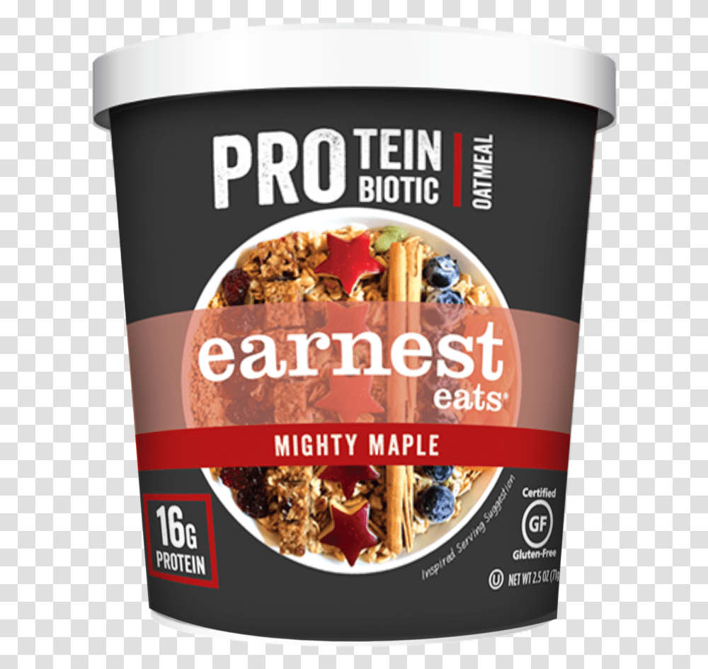 Protein Amp Probiotic Oatmeal Cups Earnest Eats Protein Probiotic Oatmeal, Advertisement, Poster, Flyer, Paper Transparent Png