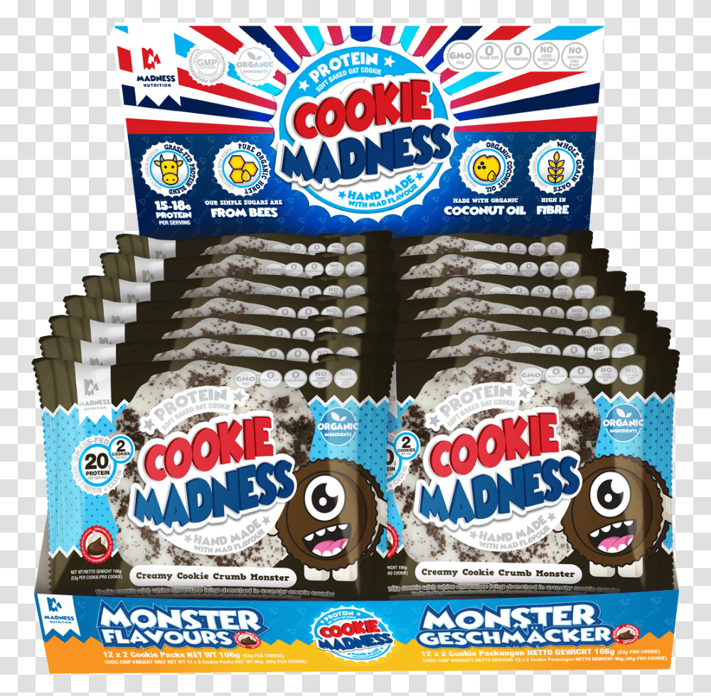 Protein Cookies Cookie Madness Creamy Cookie Crumble, Food, Sweets, Confectionery, Candy Transparent Png