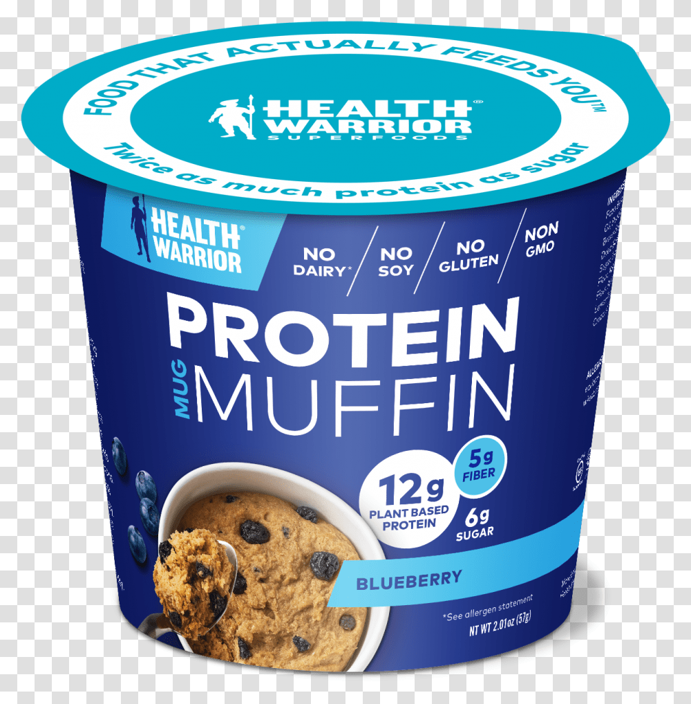 Protein Mug Muffin Health Warrior Protein Muffin, Food, Dessert, Yogurt Transparent Png