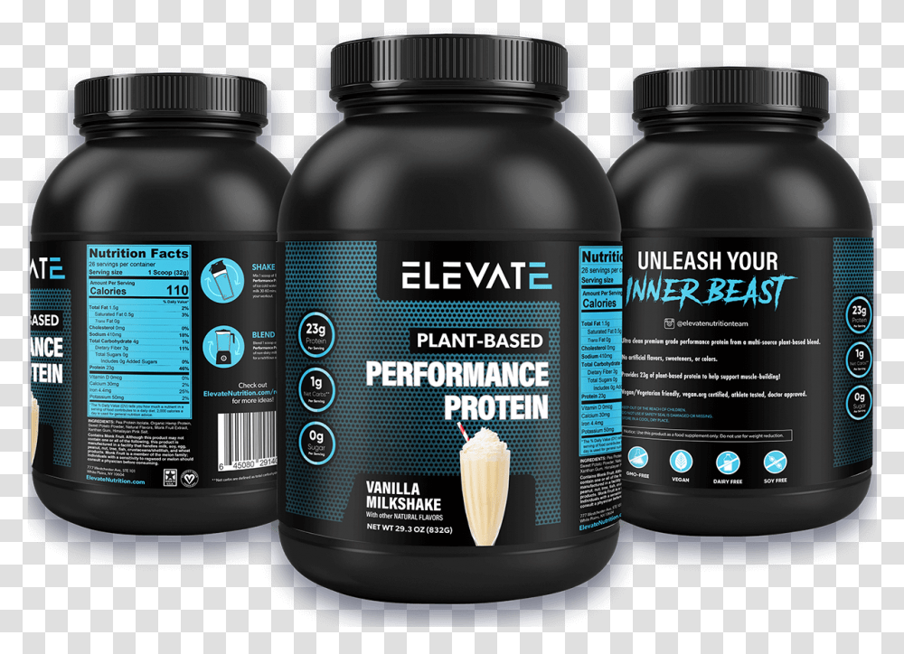 Protein Powder Vegan Protein Supplements, Bottle, Label, Paint Container Transparent Png