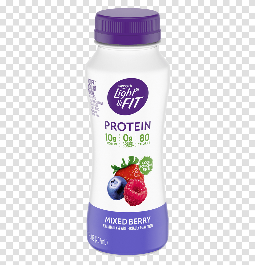 Protein Smoothies Light & Fit Dannon Light Fit Yogurt Drinks, Bottle, Cosmetics, Shaker, Lotion Transparent Png