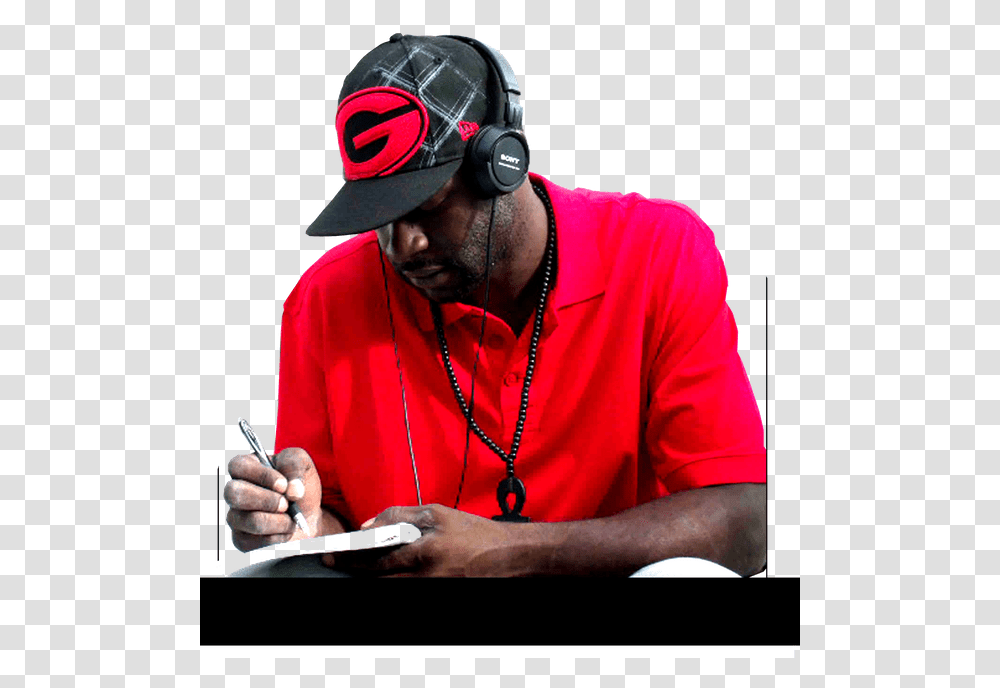 Protocol Rap Bio Headphones, Person, Human, Helmet, Clothing Transparent Png