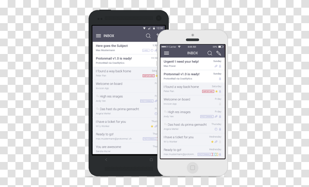 Protonmail Protonmail App, Phone, Electronics, Text, Mobile Phone Transparent Png