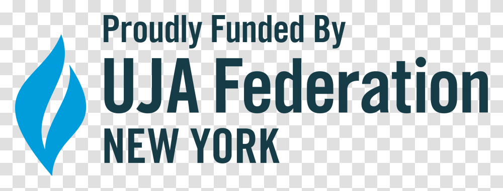 Proudly Funded By Uja Federation New York Logo Oval, Word, Alphabet, Housing Transparent Png