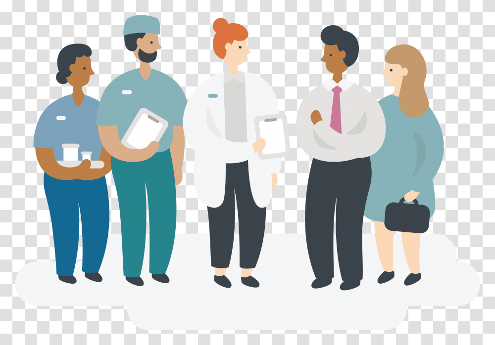 Providers, Standing, Person, Crowd, Pants Transparent Png