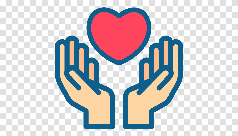 Providing Encouragement And Support To Help People Icon, Hand, Heart, Face, Crowd Transparent Png