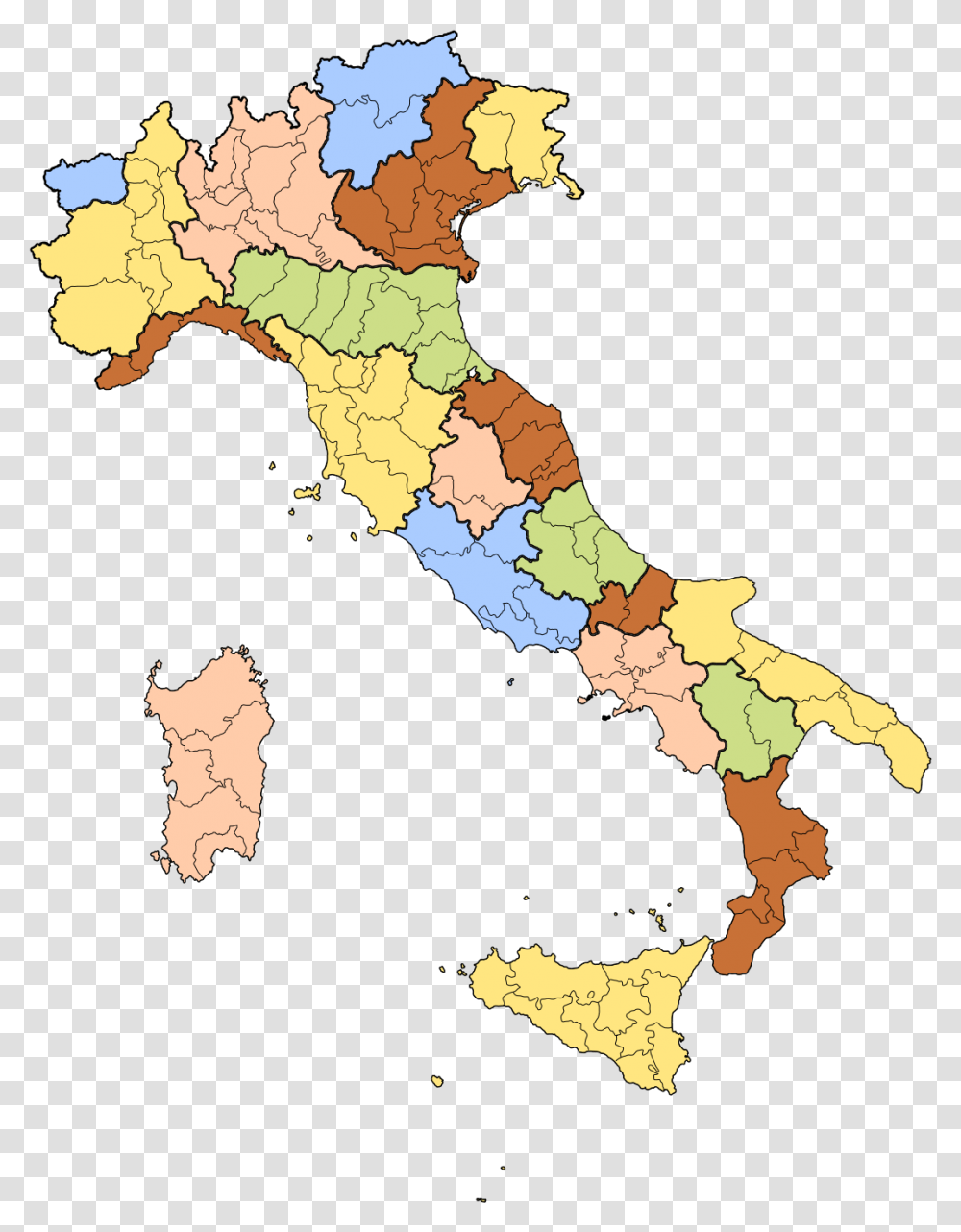 Provinces Of Italy, Map, Diagram, Plot, Atlas Transparent Png