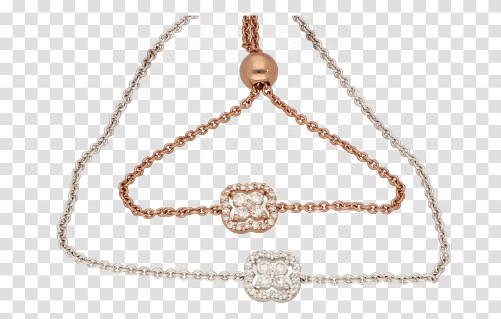 Prt Porter Collection White Or Pink Gold Bracelet With Diamonds Chain, Necklace, Jewelry, Accessories, Accessory Transparent Png