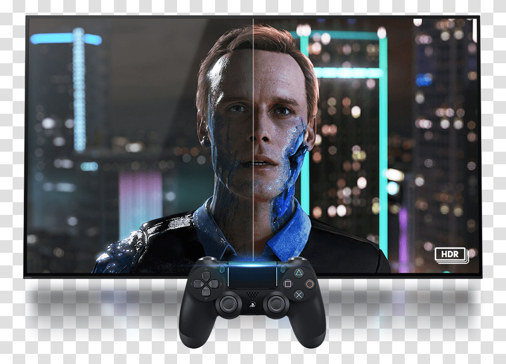 Ps4 Pro Hdr Technology Lead Image 01 Detroit Become Human 2019, Person, Electronics, Video Gaming, Camera Transparent Png