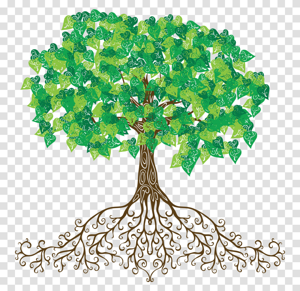 Psalm Tree Of Roots 900x910 Clipart Tree With Roots Cartoon, Plant, Rug Transparent Png