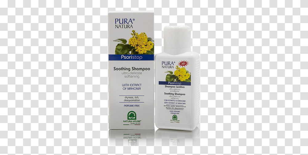Psoristop Soothing Shampoo Mahonia Flowers All Shampoo, Bottle, Menu, Text, Cosmetics Transparent Png