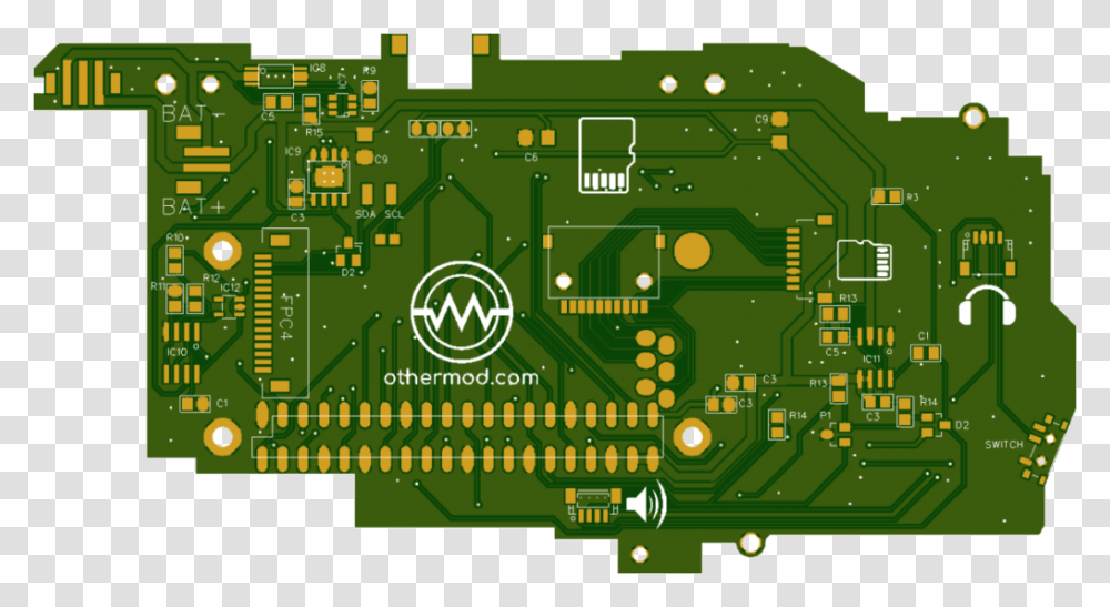 Psp Battery Pcb Schematics, Electronic Chip, Hardware, Electronics, Green Transparent Png