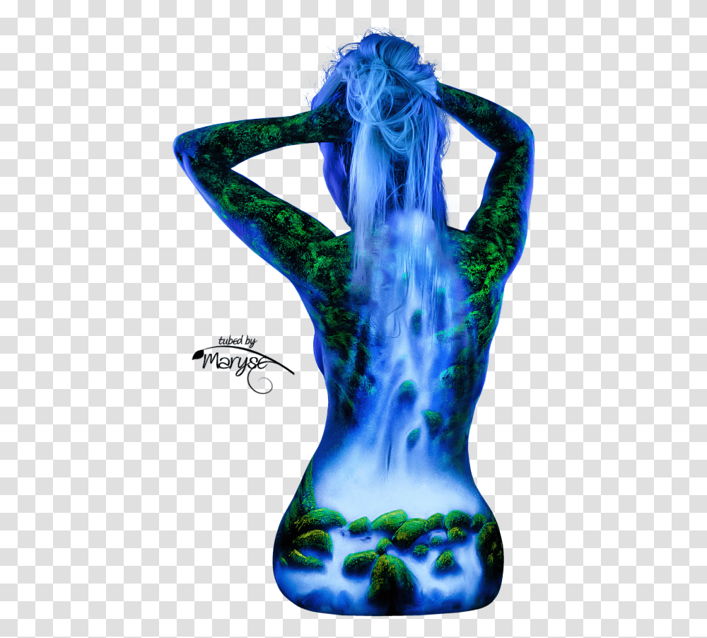 Psp Tubes Amp Crations De Maryse Waterfall Body Paint, Person, Human, X-Ray, Medical Imaging X-Ray Film Transparent Png