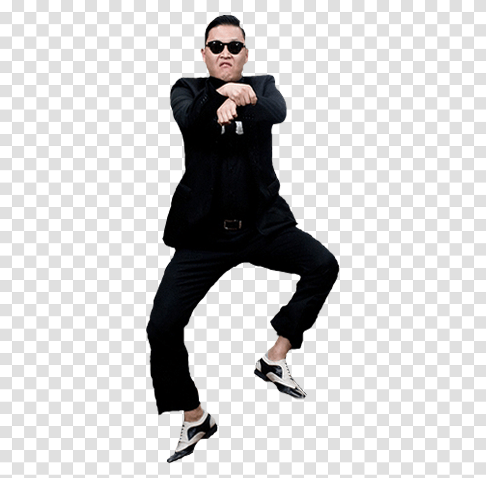 Psy Gangnam Style Dance Gif, Suit, Overcoat, Person Transparent Png
