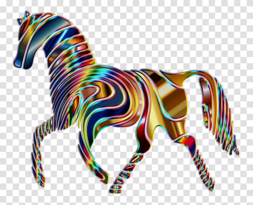Psychedelia Horse Computer Icons Psychedelic Art Download Free, Mammal, Animal, Zebra, Wildlife Transparent Png