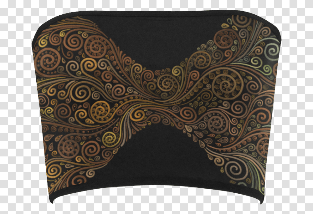 Psychedelic 3d Sand Clock Bandeau Top Paisley, Pillow, Cushion, Rug, Pattern Transparent Png