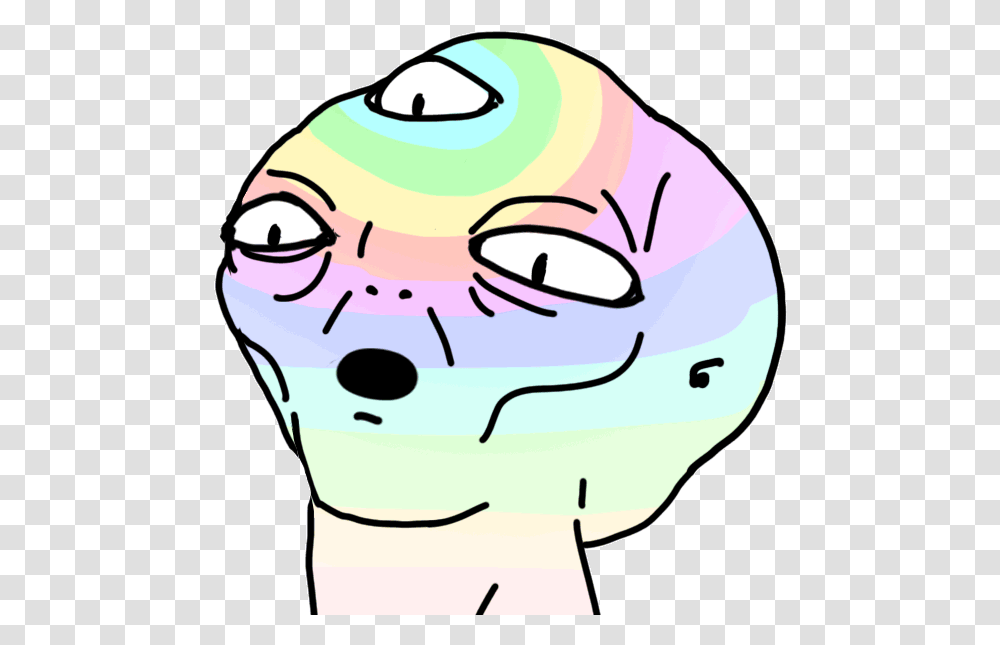 Psychedelic Alien Trippy Rainbow Mind Blown Lucid Colorful Mind Blown Gif, Head, Drawing Transparent Png