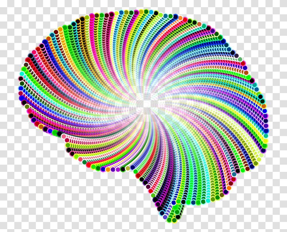Psychedelic Brain Design Circle, Ornament, Pattern, Fractal, Spiral Transparent Png