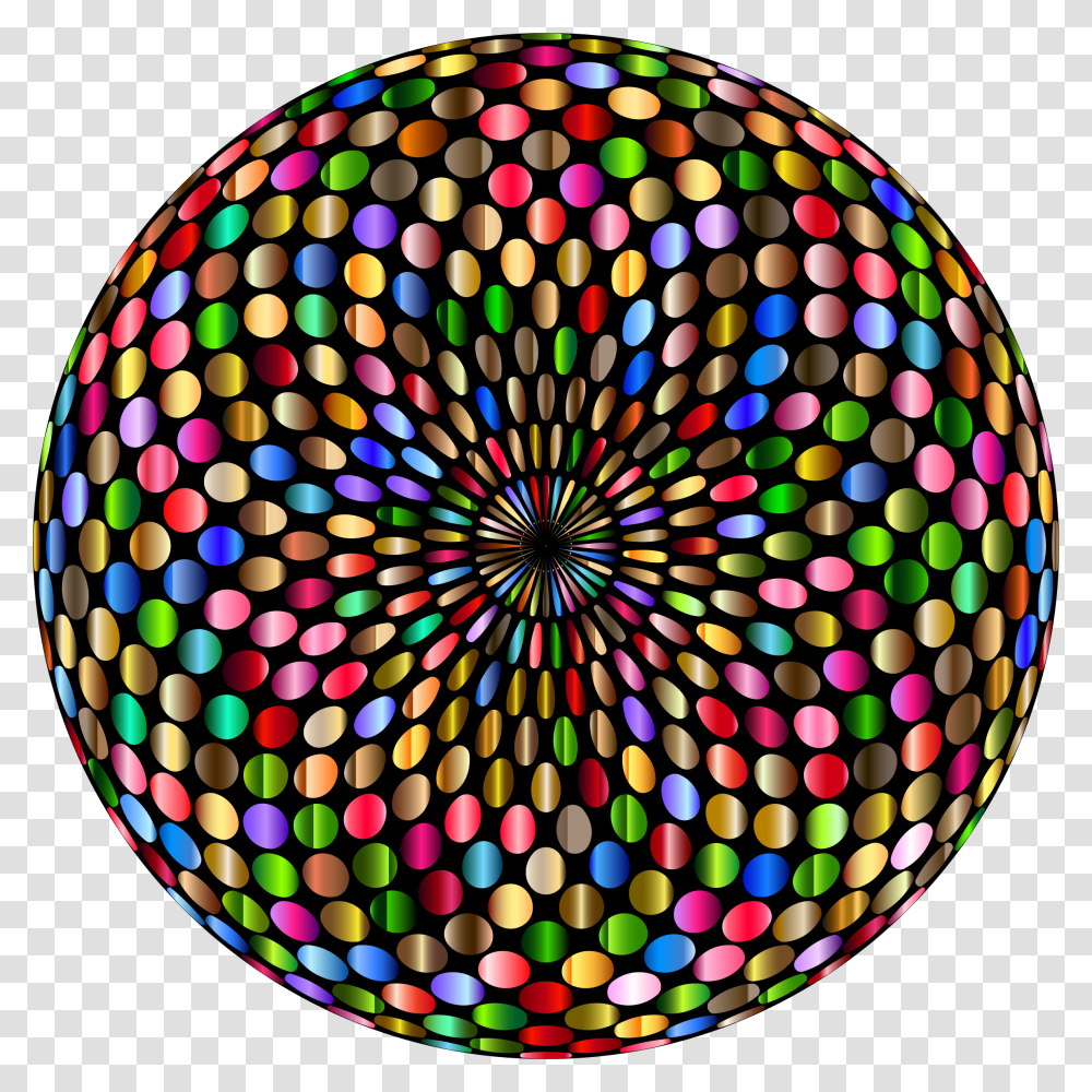 Psychedelic Chromatic Disco Ball Icons, Sphere, Ornament, Pattern, Balloon Transparent Png