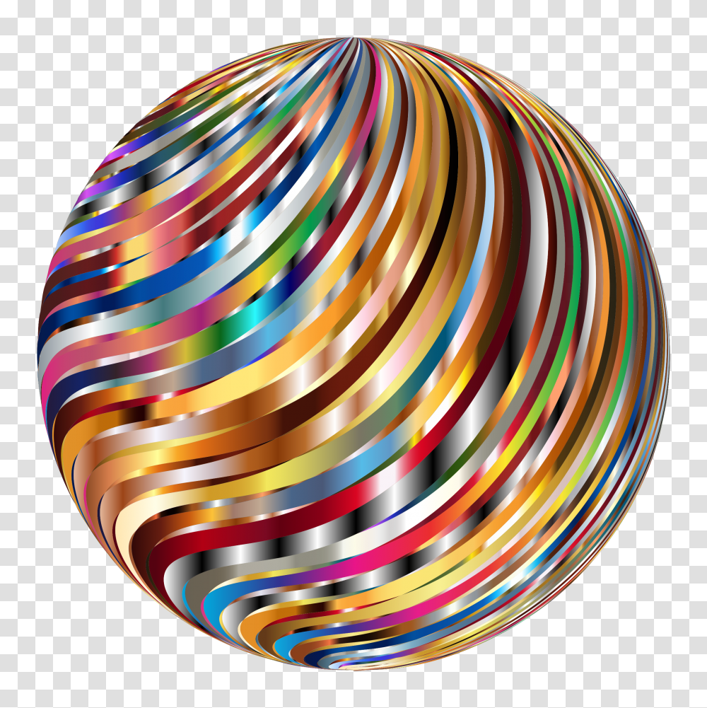 Psychedelic Disco Ball Icons, Sphere, Ornament, Pattern, Fractal Transparent Png
