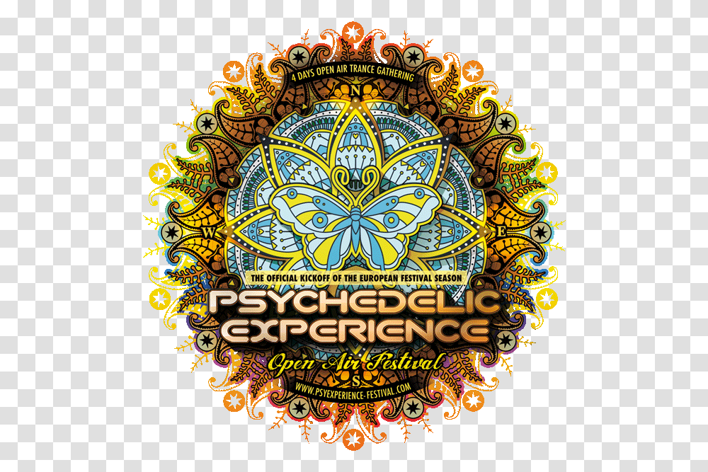 Psychedelic Experience Festival Psychedelic Flyer, Stained Glass, Logo Transparent Png