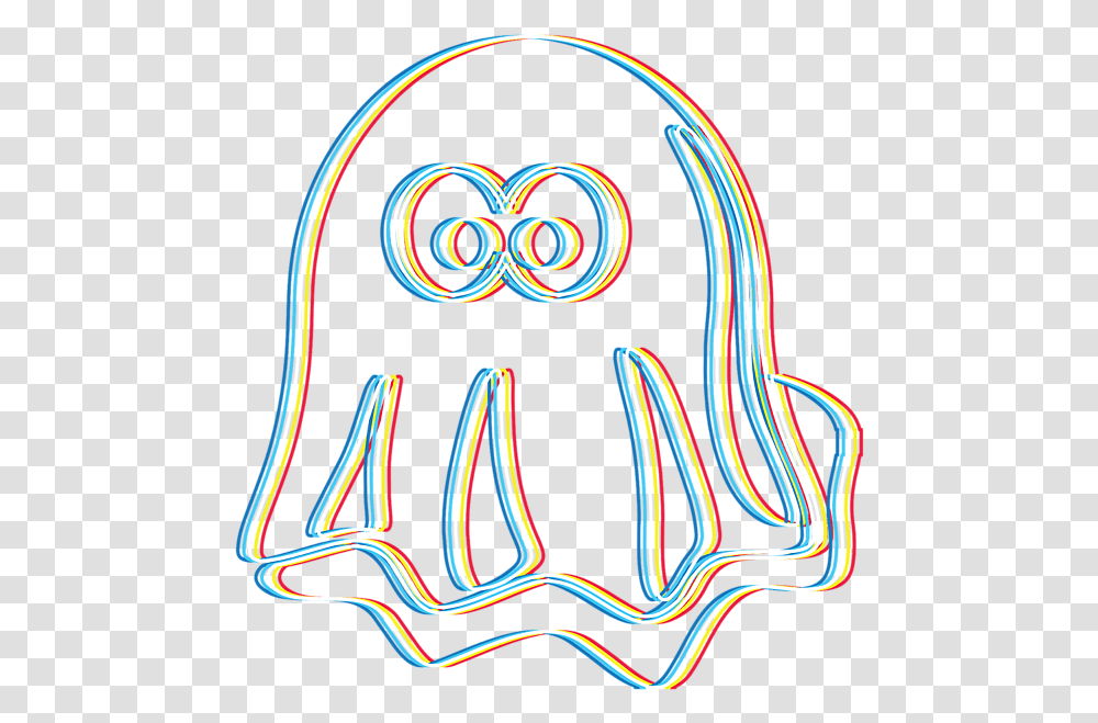 Psychedelic Ghost Ghouls Spirits Dot, Neon, Light, Graphics, Art Transparent Png