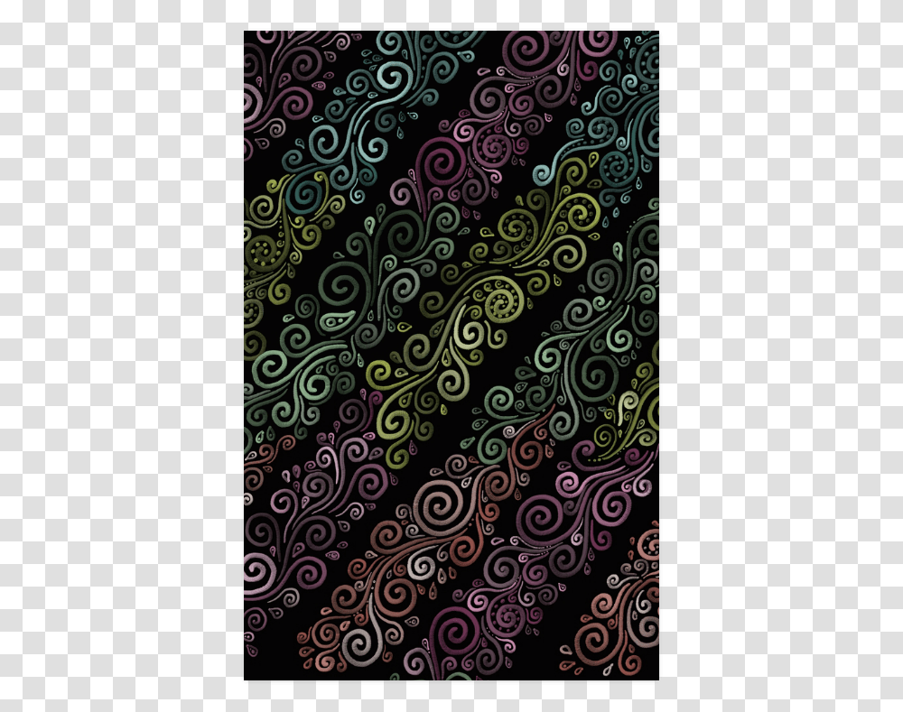 Psychedelic Pastel Rainbow Poster 23 X36 Paisley, Pattern, Rug, Floral Design Transparent Png