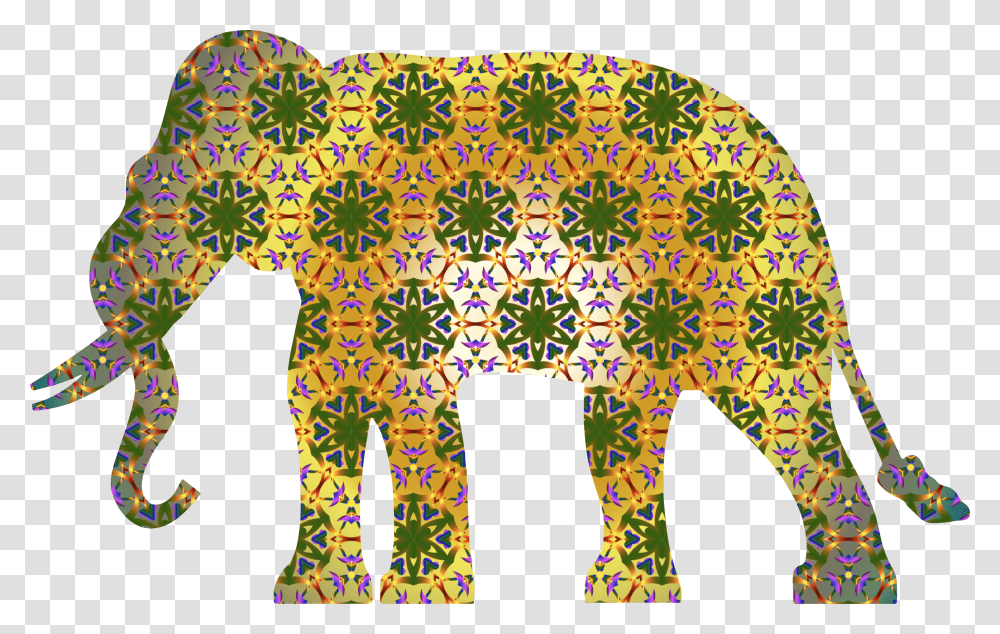 Psychedelic Pattern Elephant Clip Arts Indian Elephant Pattern, Rug, Table, Furniture Transparent Png