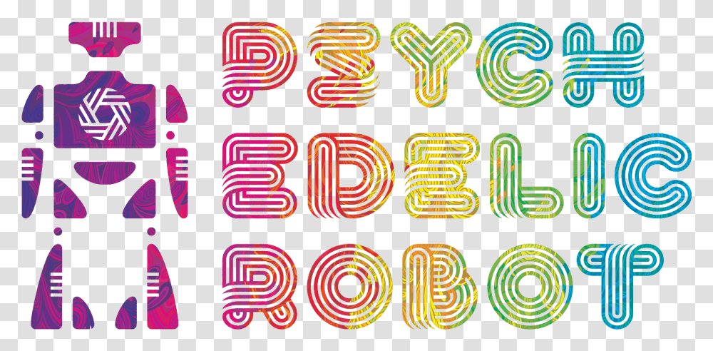 Psychedelic Robot Dallas, Alphabet, Light, Number Transparent Png