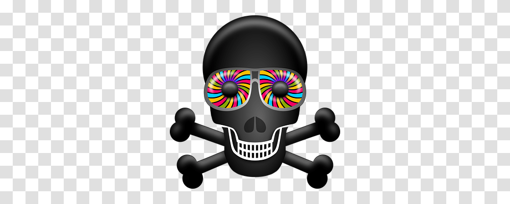 Psychedelic Skull Bones Pirate T Shirts Free, Head, Performer, Goggles, Accessories Transparent Png