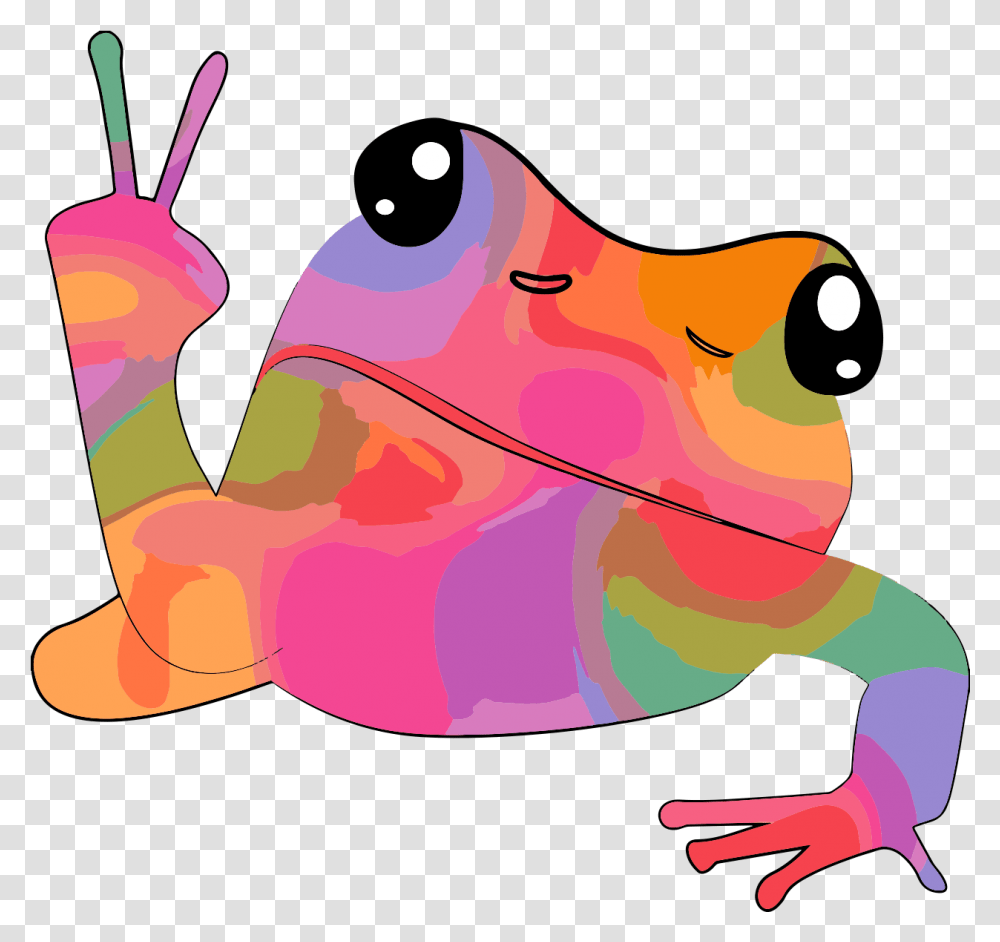 Psychedelic Tree Frog Purchase Design Here, Wildlife, Animal, Amphibian, Toad Transparent Png